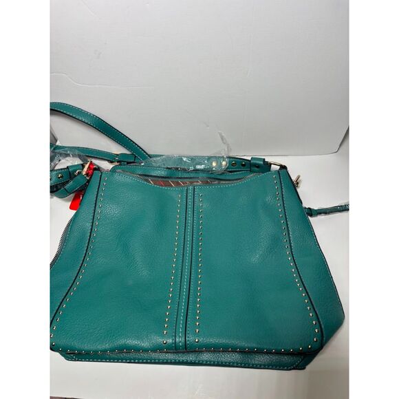 Montana West purse concealed carry teal turquoise studded over the shoulder NWT - Picture 4 of 6